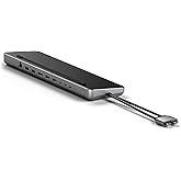 Satechi Dual USB C Docking Station and Stand with Dual 4K HDMI, Display Port, 75W USB-C PD Charging, 2 USBC Data, 2 USB-A, Et