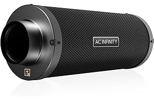 AC Infinity Air Carbon Filter XL 6", with Premium Australian Virgin Charcoal, Pre-Filter and Rope Hangers, Odor Scrubber fit for Inline Duct Fan, Odor Control, Hydroponics