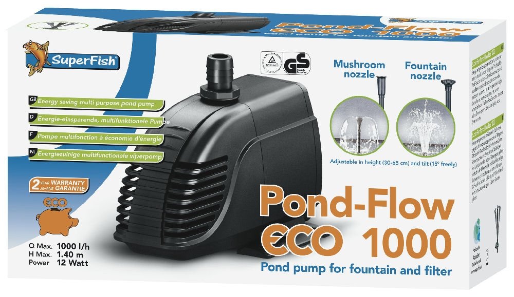 Superfish Pond Flow Eco 1000 Fountain Pump 676015/2800 1 Stück (1er Pack)