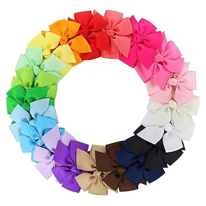 Nicedeal Cinta De Grogrén De 20 Colores Para El Pelo Diseño De Lazo Para Belleza Y Decoración Del Pelo