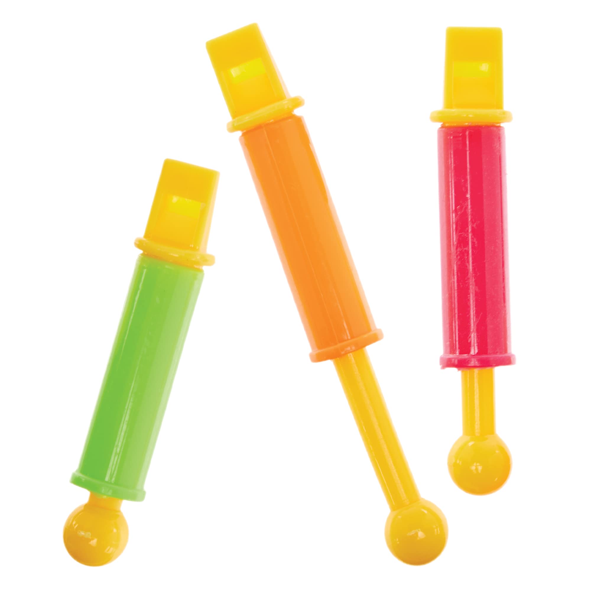 Baker Ross FX885 Musical Whistles - Pack of 8, Small Musical Toys for Kids Party Bags