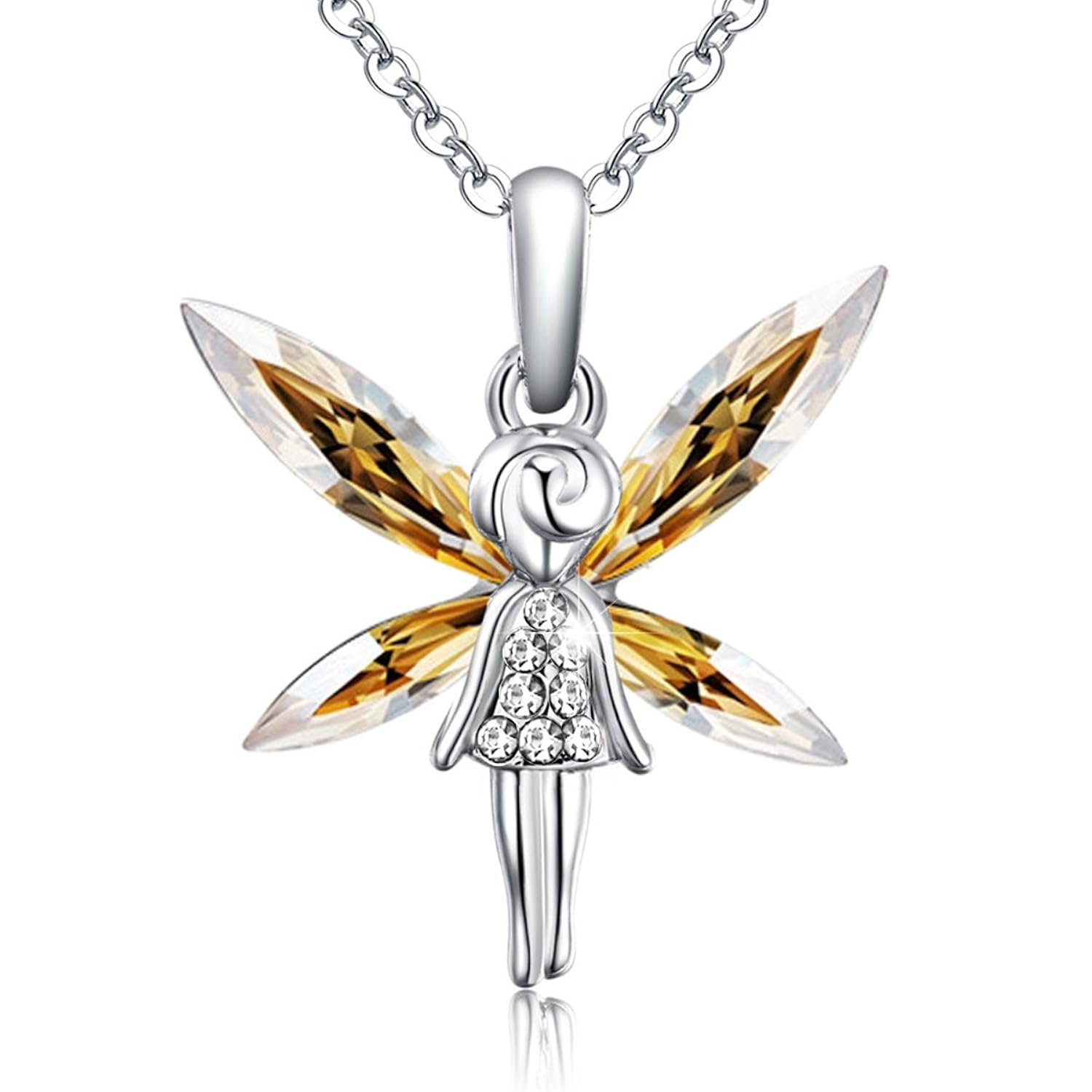 STAR SANDS ángel suave collar colgante de cristal fabricado con cristales Mariquesa