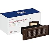 LEONLITE Update 5CCT LED Step Lights 120V-277V, Dimmable 4.5W 300LM Anti-Glare LED Deck Steps Stair Lights Outdoor, 1800K2700