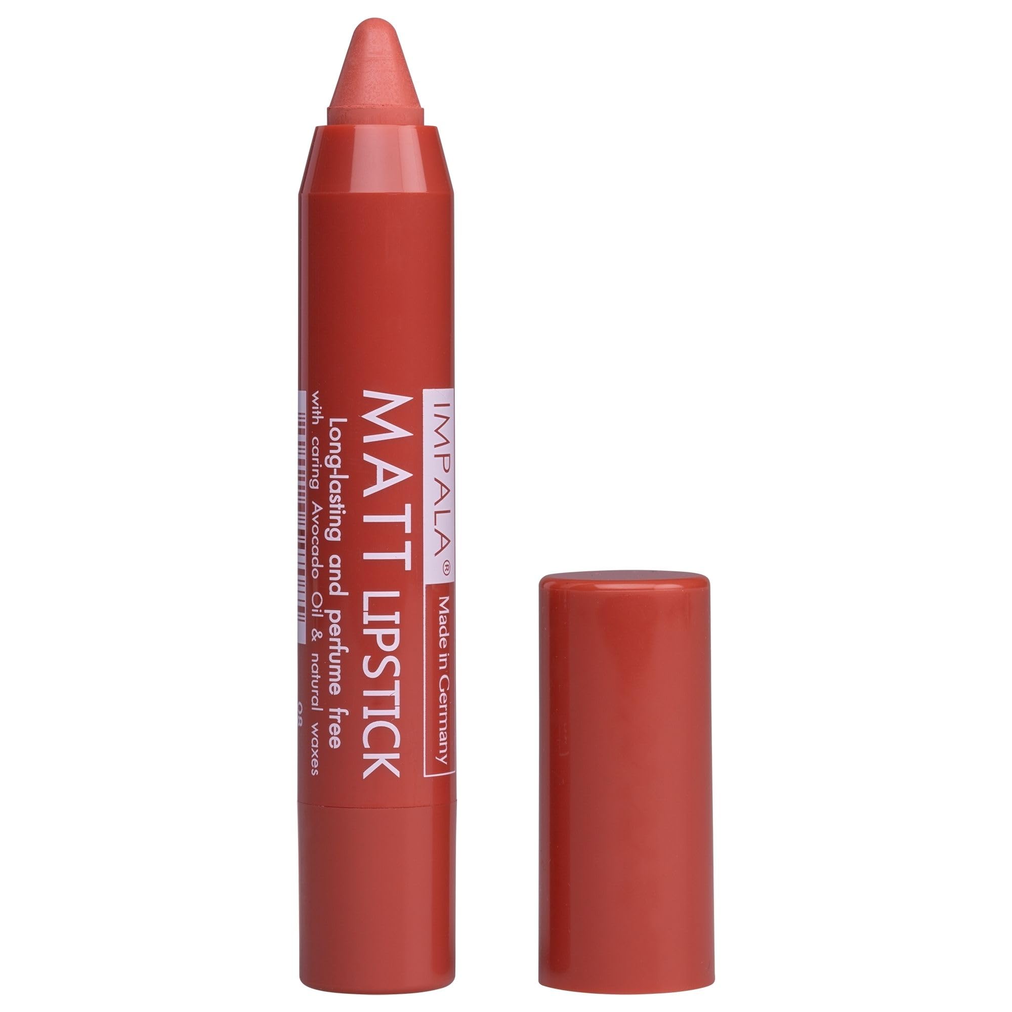 Impala - Automatic Rotating Matt Lipstick Amber Pink Colour No. 08 | Long Lasting Matte Lipstick | Moisturizing Lipstick | Creamy Texture and Balm Effect