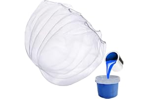 5 Pcs Paint Strainer Bags, 5 Gallon Fine Mesh Hydroponic Filters Bag, Bucket Elastic Top Opening, for Painting Gardening, Whi