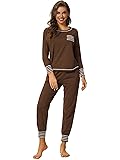 LYANER Women’s Long Sleeve Pajamas with Pants