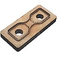 VILLCASE Wooden Leather Cutting Dies for Strap Heads - Precise Cutting Templates for Craft - DIY Leather Mold Tools for Small Projects, Keychains, Leathercraft Accessories