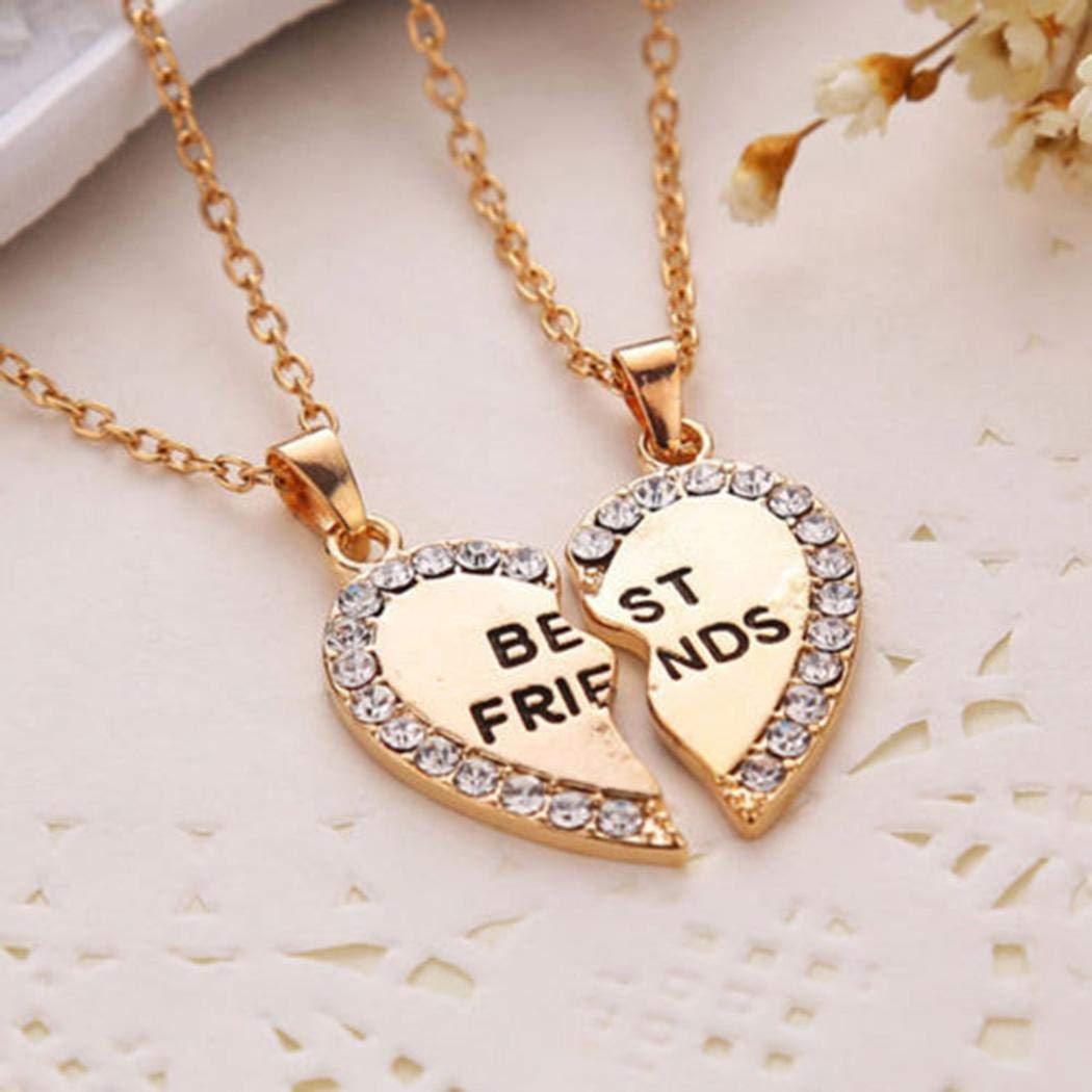 Ankidz New Fashion Best Friends Charm Chain Heart Shape Pendant Jewelry Necklace Pendant Necklaces