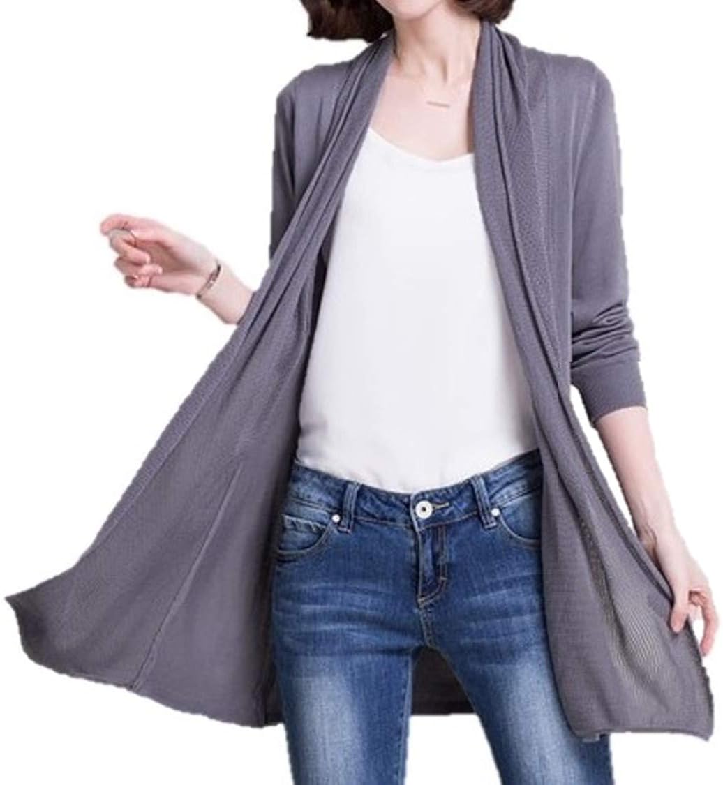 Amazon ルナー ベリー 春 夏 カーディガン 長袖 ロング トッパー ショールカラー シンプル アウター レディース 3004 カーディガン ボレロ 通販