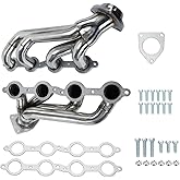 TEWOLISES Exhaust Headers For Chevy Silverado 1500 4.8L/5.3L/6.0L/6.2L 2002-2013 For Chevy Silverado 2500HD 3500HD 6.0L 2007-2016 For Chevy Silverado 2500HD Classic 6.0L 2007