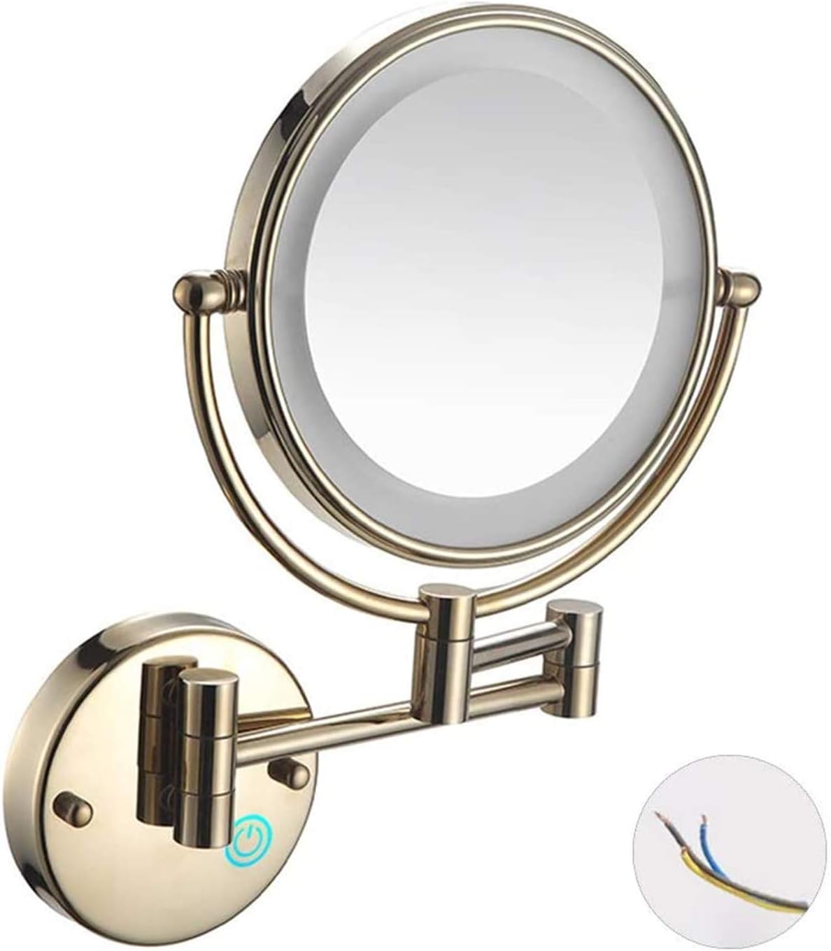 FHISD 8 Inch, Makeup Mirror Wall Mount, with 7X