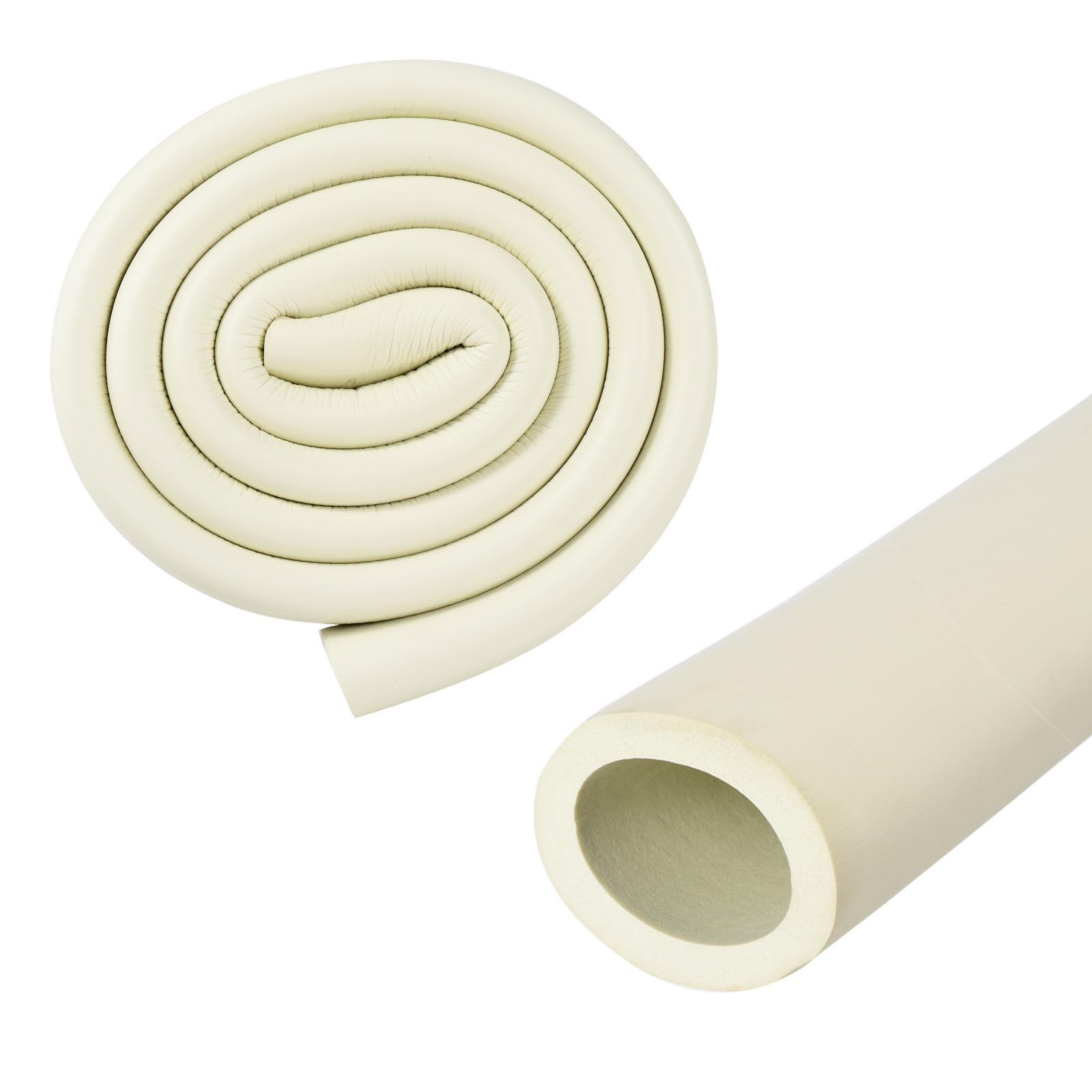 M METERXITY Pipe Insulation Tube, 27mm ID 37mm OD 3.3Ft 1m Length, Soft Flexible Foam Tubing for Handle Grip Support/Guitar Stand/Roof Racks [White]