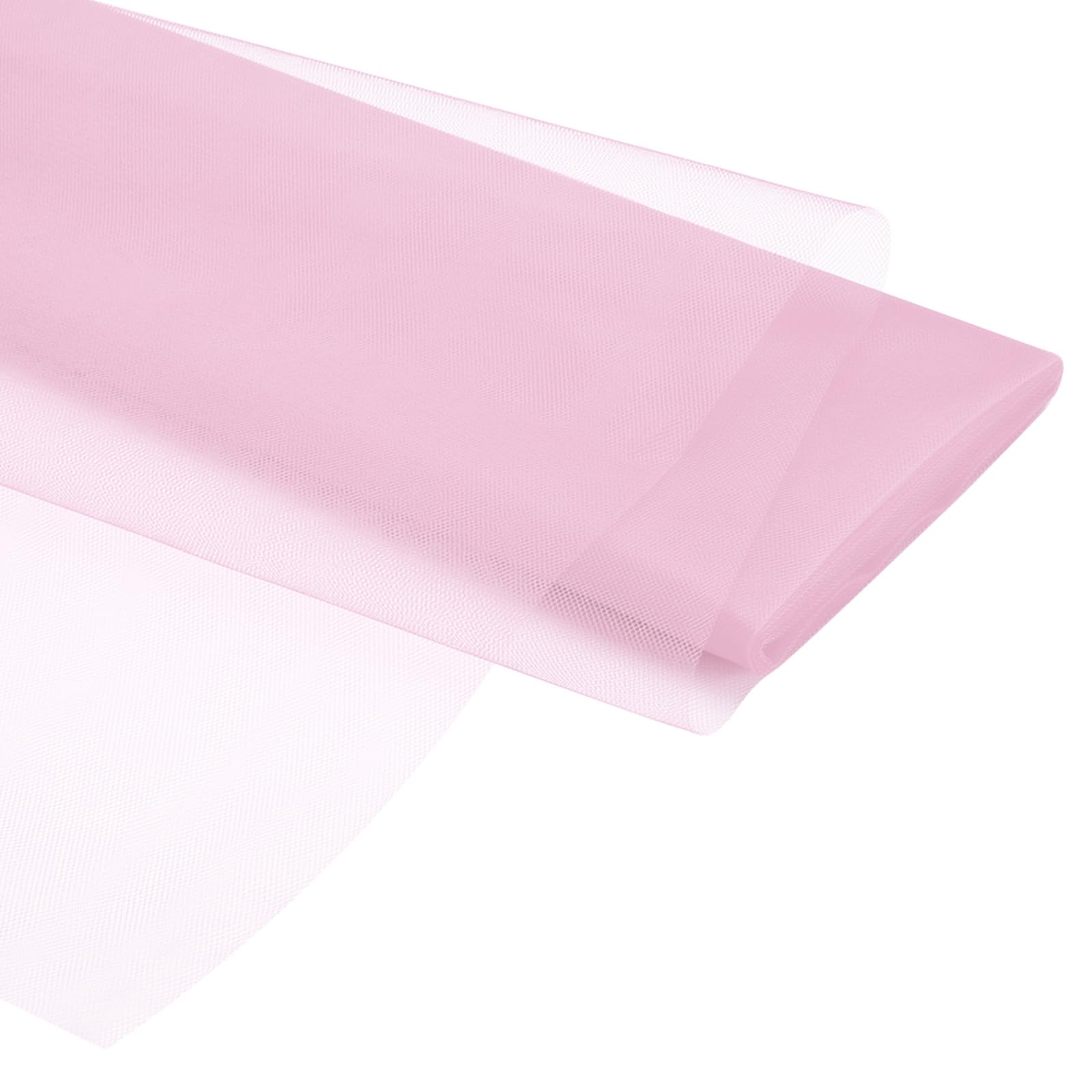 PATIKIL Tulle Fabric Rolls, 54 Inch by 10 Yards Fabric Spool Tulle Ribbon Netting Bolt for DIY Crafts Wedding Party Decorations, Tutu Skirts, Table Skirt, Gift Wrapping, Pink