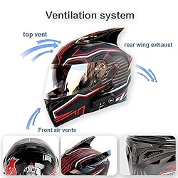 Bluetooth Modular Helmet with Horns Full Face