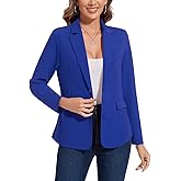 MINTLIMIT Blazers for Women Long Sleeve Button Front Blazer Notch Lapel Casual Work Office Suit Jackets with Pocket