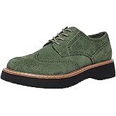Glorertl Women's Lace Up Oxfords Shoes Chunky Platform Round Toe Penny Loafers Non-Slip Sole