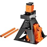 VEVOR Hydraulic Bottle Jack and Jack Stand in One 3 Ton (6613.9 lbs) Lift | For Sedans, Compact SUVs &amp; Small Vans, 10.75"-21.14" Lifting Range, All-in-One Heavy Duty Vehicle Unijack with Wide Base