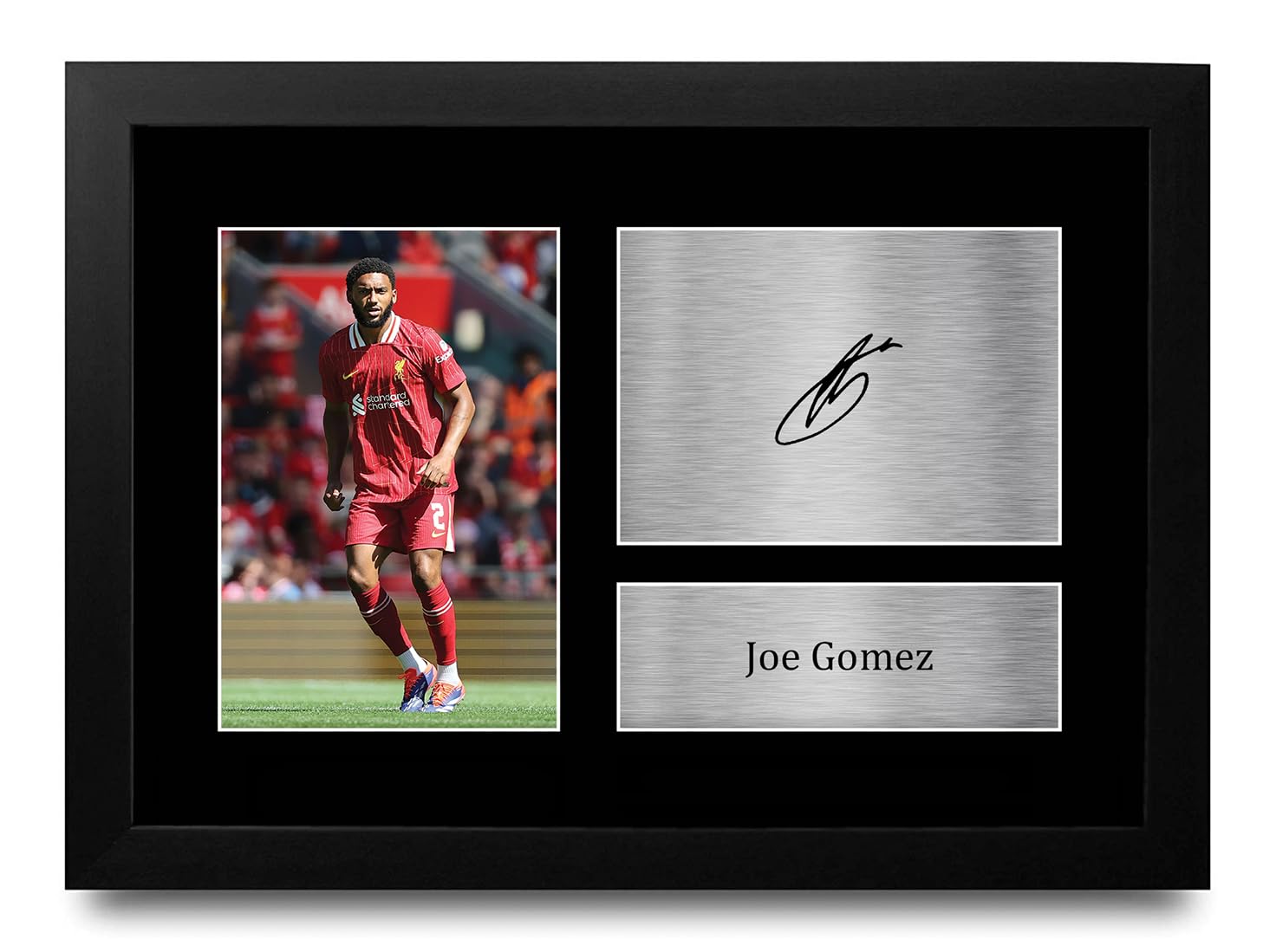 HWC Trading FR A4 Joe Gomez Liverpool Gifts Printed Signed Autograph Picture for Football Fans and Supporters - A4 Framed