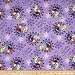 Disney Frozen Flannel Sisters Ice Skating Snowflake Frames Purple Fabric