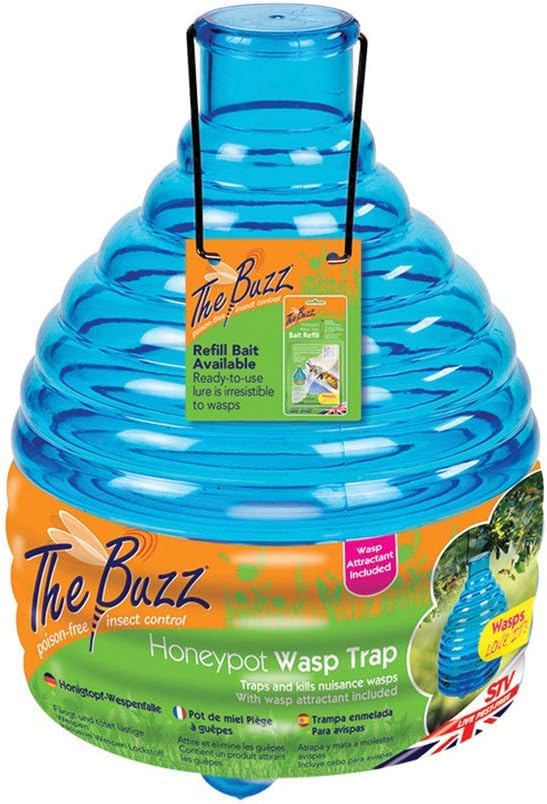 The Buzz Honeypot Wasp Trap with Bait (Lightweight, Strong ABS Plastic