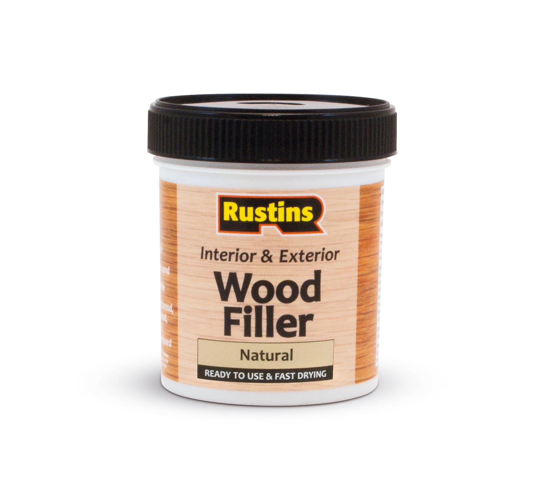 Rustins AWOON250 Acrylic Wood Filler, Natural, 400g- Multi-Purpose Wood Repair Compound for Cracks, Gaps, & Surface Imperfections – Quick-Drying, Sandable, & Paintable for Interior & Exterior Use