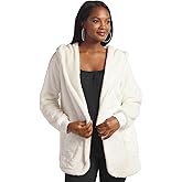 Masseys Sherpa Hooded Cardigan, 4X/5X, Ivory