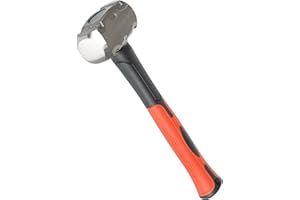 DESHIL 2lb Sledge Hammer - Heavy Duty Forged Steel Construction with Fiberglass Handle, Perfect for Demolition, Construction, and Driving Stakes