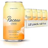 Recess Mood Magnesium Supplement Drink Calming Beverage, 12 Ounce (Orange Vanilla, 12 Pack)