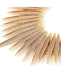 MOLOCH - Gargantilla con diseño de hoja de drusa, color dorado