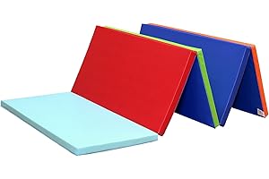 KaRaDaStyle Gymnastics Mat Folding Stretch Mats 75"x31"x1.2" Exercise Muscle Training Children Play Horizontal Bar Mat Yoga Sports Soundproof Home Use