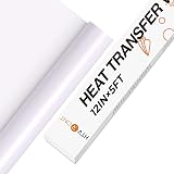 HTVRONT White Heat Transfer Vinyl 12in x 10ft PU HTV Roll - White