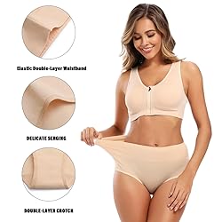 Molasus Women's Soft Cotton Underwear Briefs High