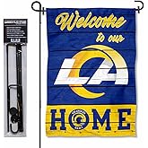 Los Angeles Rams Welcome To Our Home Garden Flag and Flagpole Mount