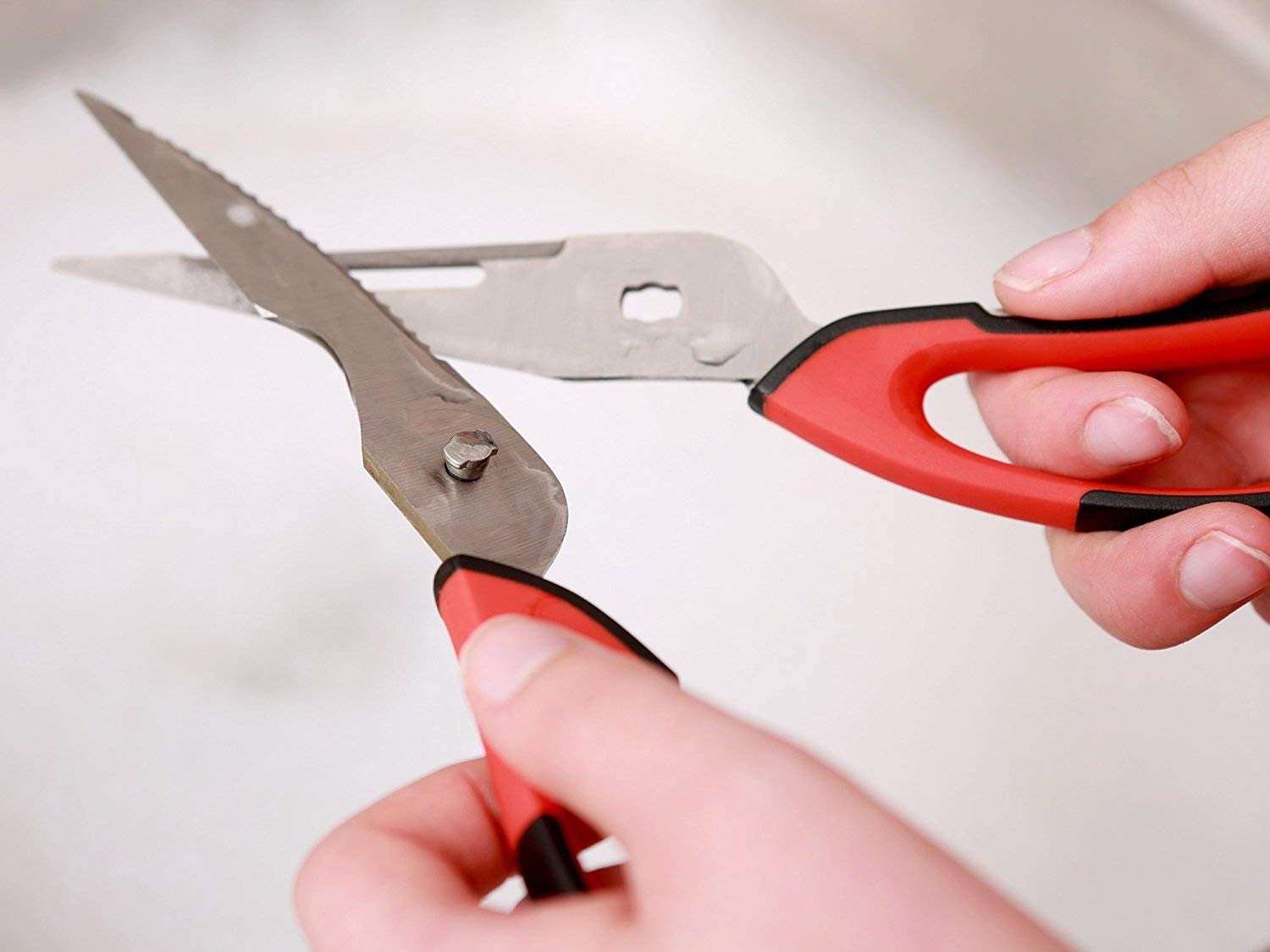 Chef Brooklyn BBQ Grill Mats with Bonus Kitchen Scissors- Heavy Duty Multi-Functional Scissors Sharp Perfect for Chicken, Poultry, Fish, Meat, Herbs and Outdoors for the BBQ\'S Camping or on the Boat