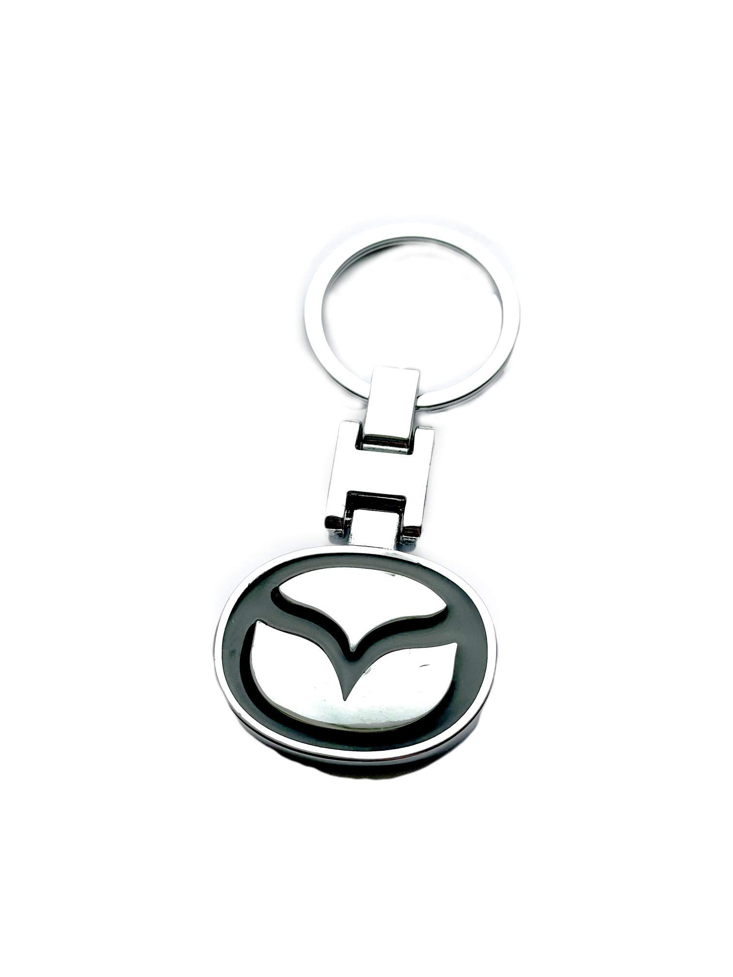 Stainles Steel Metal Black Design Automotive Keyring for Mazda Cars