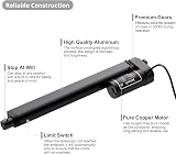Justech 250mm 10in Linear Actuator 1000N 12V Heavy Duty Aluminum Motor view 7