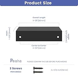 Peaha 25 Pack Kitchen Cabinet Handles 2-1/2 inch
