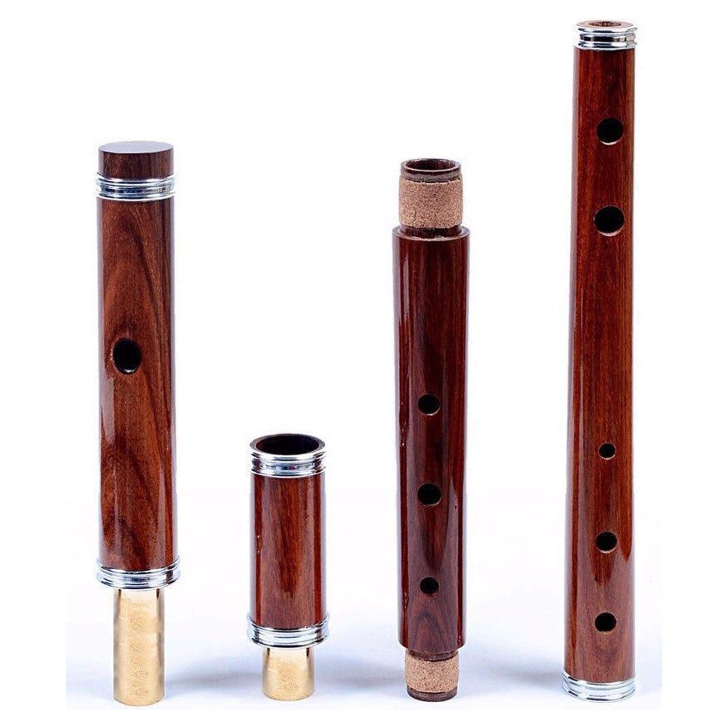 Traditional Irish Wooden"D" Flute with Hard Wood Case, 4-Part 26" with Tuning Slide