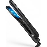 Herstyler Superstyler Onyx Ceramic Flat Iron - Travel Friendly - 1.25 inch | Dual Voltage Hair Straightener - with Negative Ion Technology - Heats Up to 500 F - Swivel Cord - Temperature Control - Black