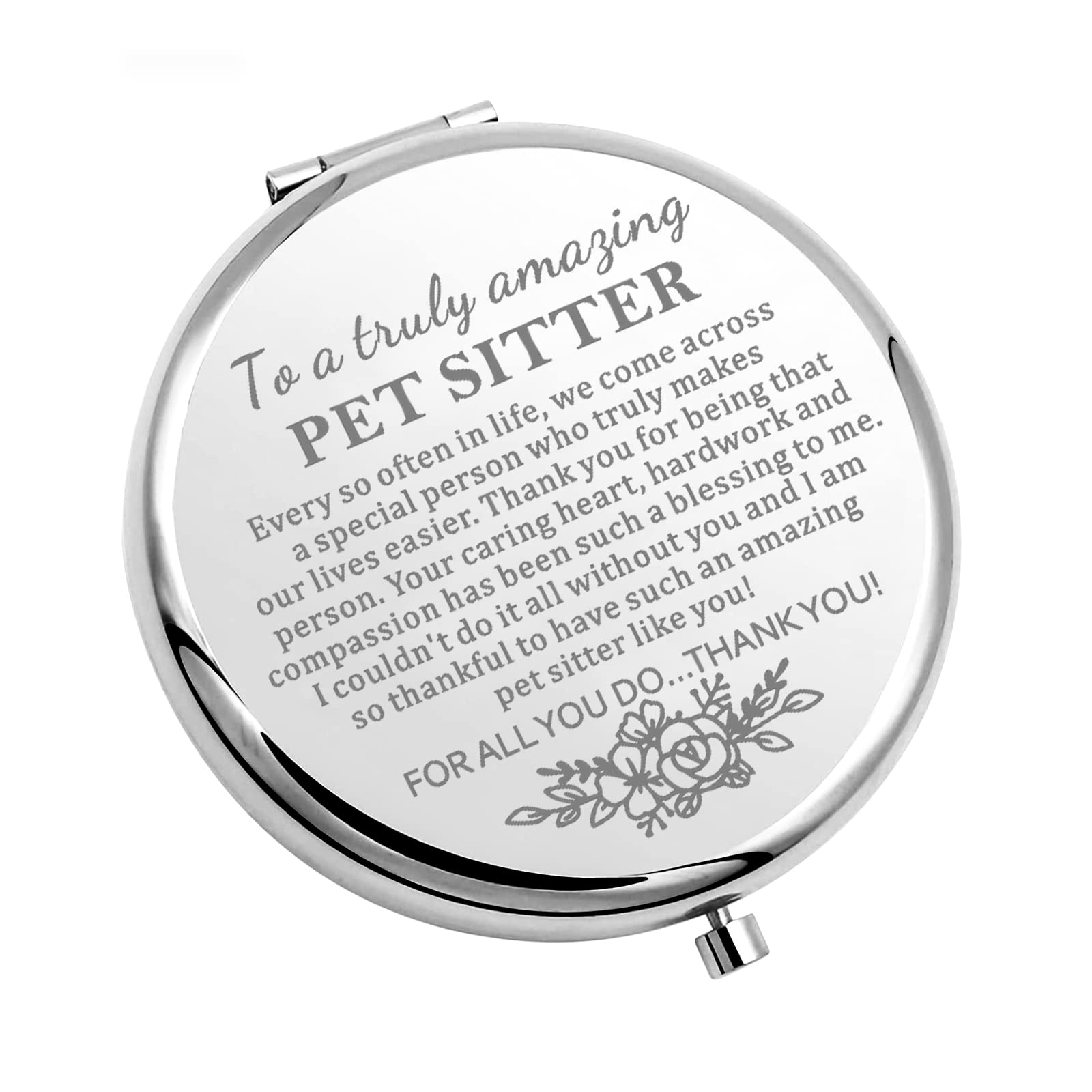 Dog Walker Gift Pet Sitter Appreciation Gift To A Truly Amazing Pet Sitter Pocket Mirror (PET SITTER-M)