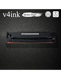 V4INK HP CF400X CF400A 201X CF401X CF402X CF403X Cartucho de tóner compatible con HP Color Laserjet Pro M252dw M252n MFP M277dw M277n Impresora 4 unidades, Cian