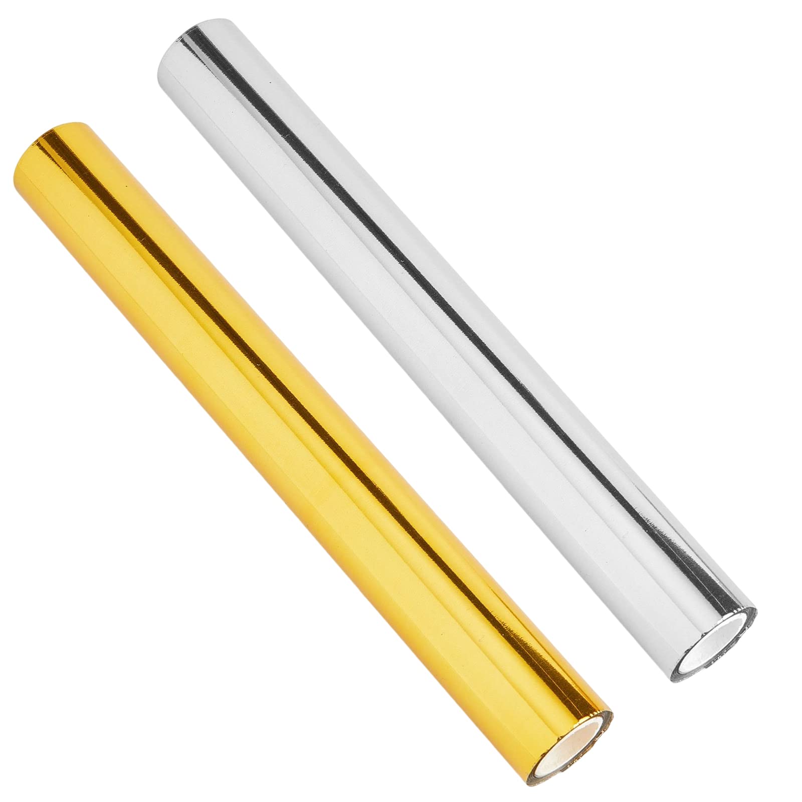 SUPERFINDINGS 2 Colors 16m Heat Foil Paper Rolls 7.6in Wide Metallic Transfer Paper for Foil Quill/Heat Pen Craft Card Making Scrapbooking