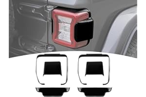 PDKLIN for Jeep JL Tail Light Cover Trim Panel for Jeep Wrangler JL JLU 2018-Present Black Exterior Accessories 6pcs
