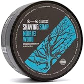 Barrister and Mann Shaving Soap - Dense, Rich &amp; Creamy Lather Tallow Shaving Cream Puck Soap Bar Notes of Blackberry, Wood, Balsim Fir, Vetiver - Clean Smooth Natural Wet Shave 4 Oz (Muire Wood)