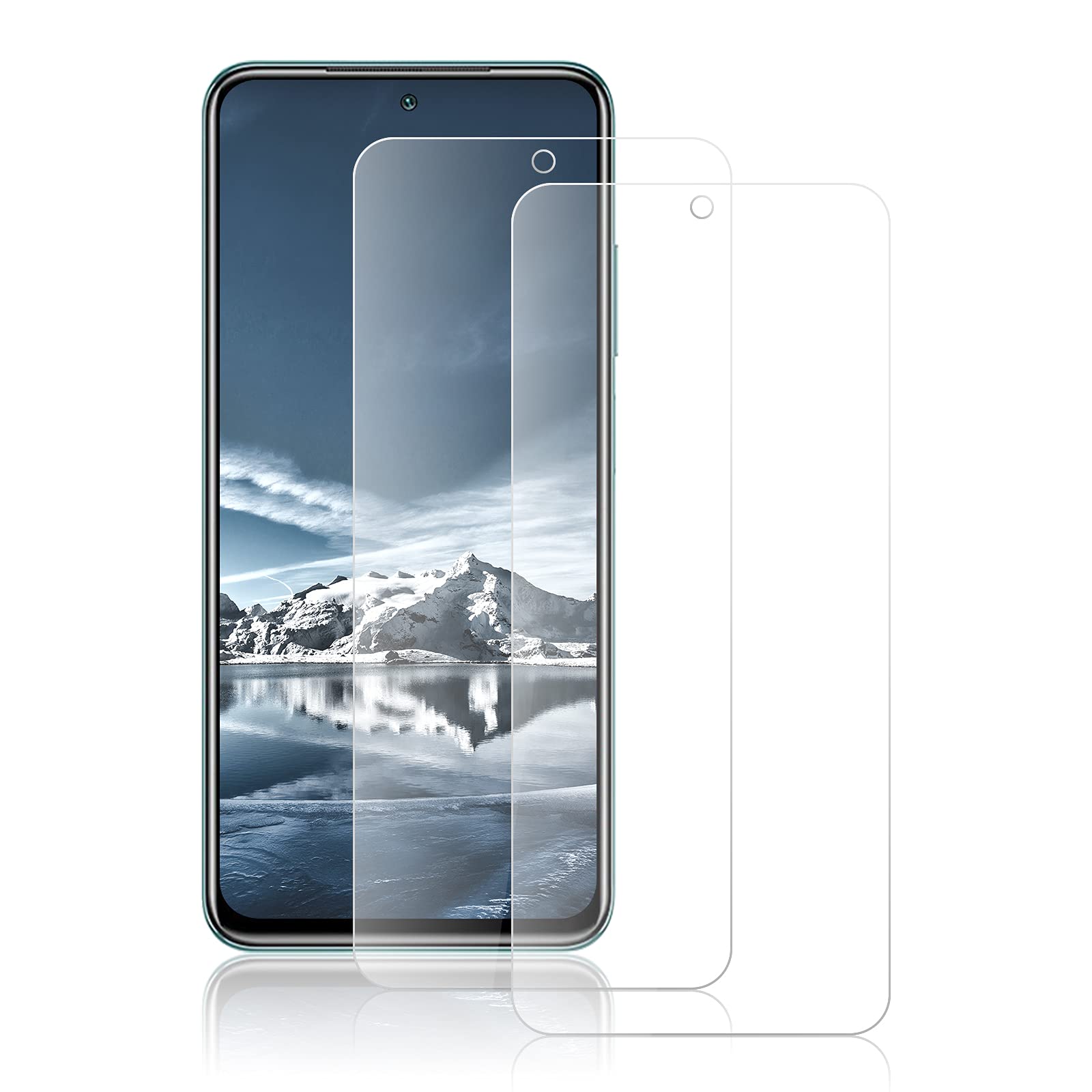 ROVLAK Screen Protector for Xiaomi Redmi Note 10 Tempered Glass Screen Protector 2-Pack HD 2.5D 9H Protective Film Protection Anti-Fingerprint Bubble-Free Glass Protector for Xiaomi Redmi Note 10