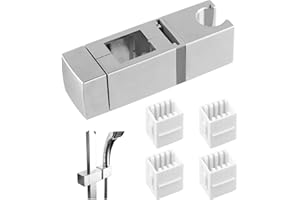 Universal Hand Shower Holder, Handheld Shower Head Bracket, Adjustable Shower Head Holder for Slide Bar, with 4 Sizes Slip-on