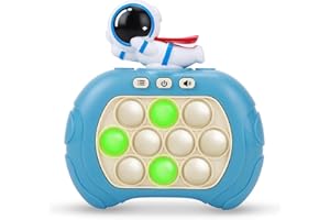HLXY Fast Push Bubble Game for Kids & Adults, Version 2, Pop Light Up Quick Push Fidget Toy Handheld Game. Great for 8-12 Year Old Boys & Girls, Travel Toys for Children