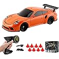 Tronikrc 1/43 Scale Mini Drift Cars, Electric Full Proportional 2.4G Remote Control Racing Drift Car Model with Lights Kit, 15KM/H High Speed Vehicle Gift for Adults