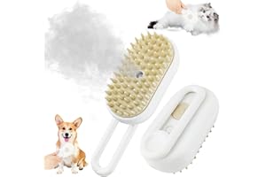 LELEAN Cat Steam Brush - Steamy Pet Brush Grooming Tool for Shedding and Cleaning - Best Cat Hair Brush with Water 3 in 1 Multifunctional Silicone Steamy Cat Pet Brush Dog Cat Long Handle