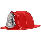 Nicky Bigs Novelties Deluxe Adult Firefighter Helmet Thick Plastic Fireman Hat Fire Chief Hat Firefighter Accessories Costume